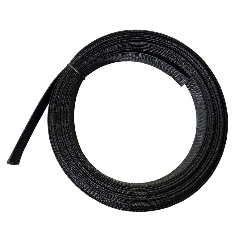 MGI SpeedWare 25ft Expandable Non-Split PET Braided Cable Sleeve, High-Temperature Black Loom for Automotive Harness and Chew-Resistant Home Office Wire Management (1") - Image 5